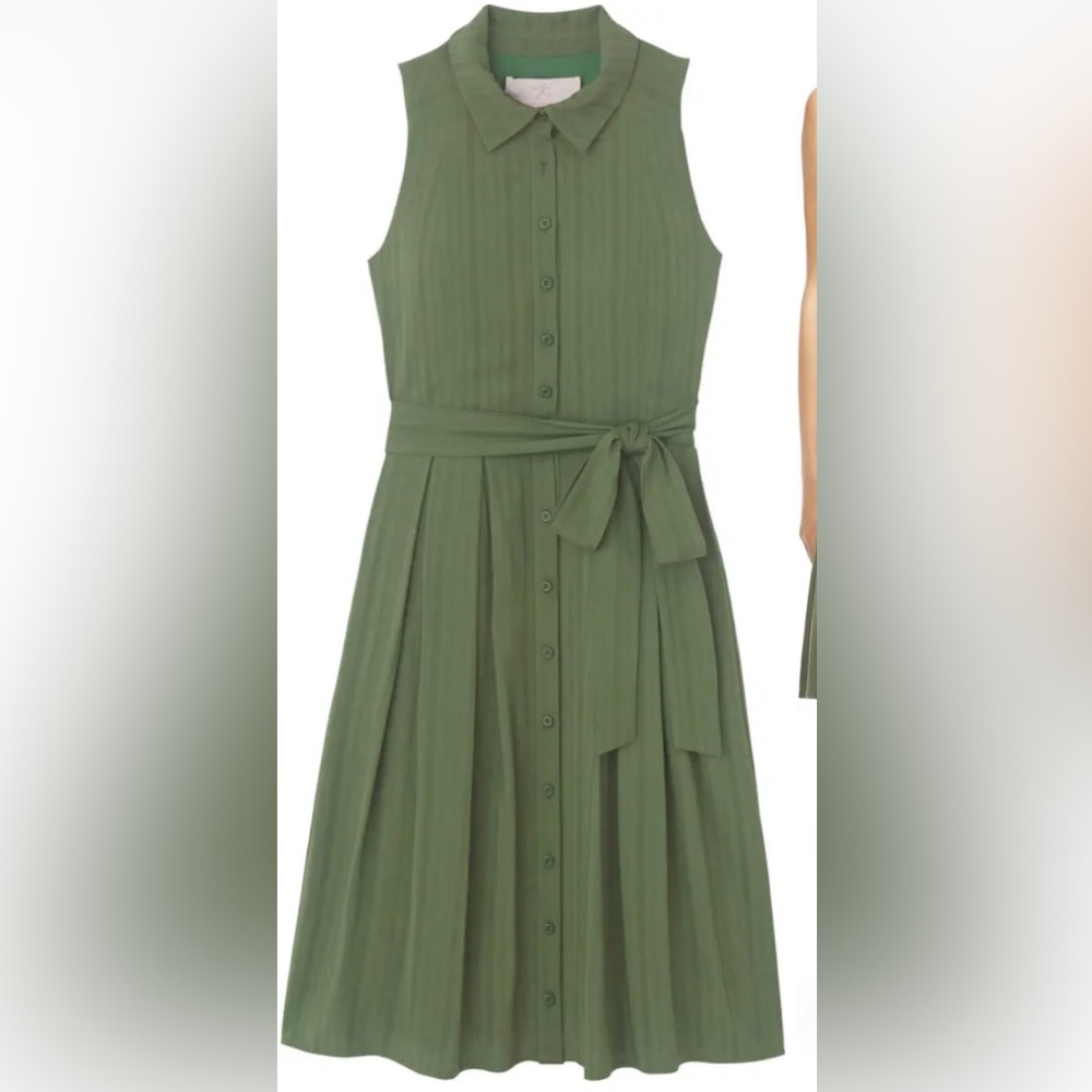 NWT Gal Meets Glam Gwen Button Front Smocked Back Shirtdress